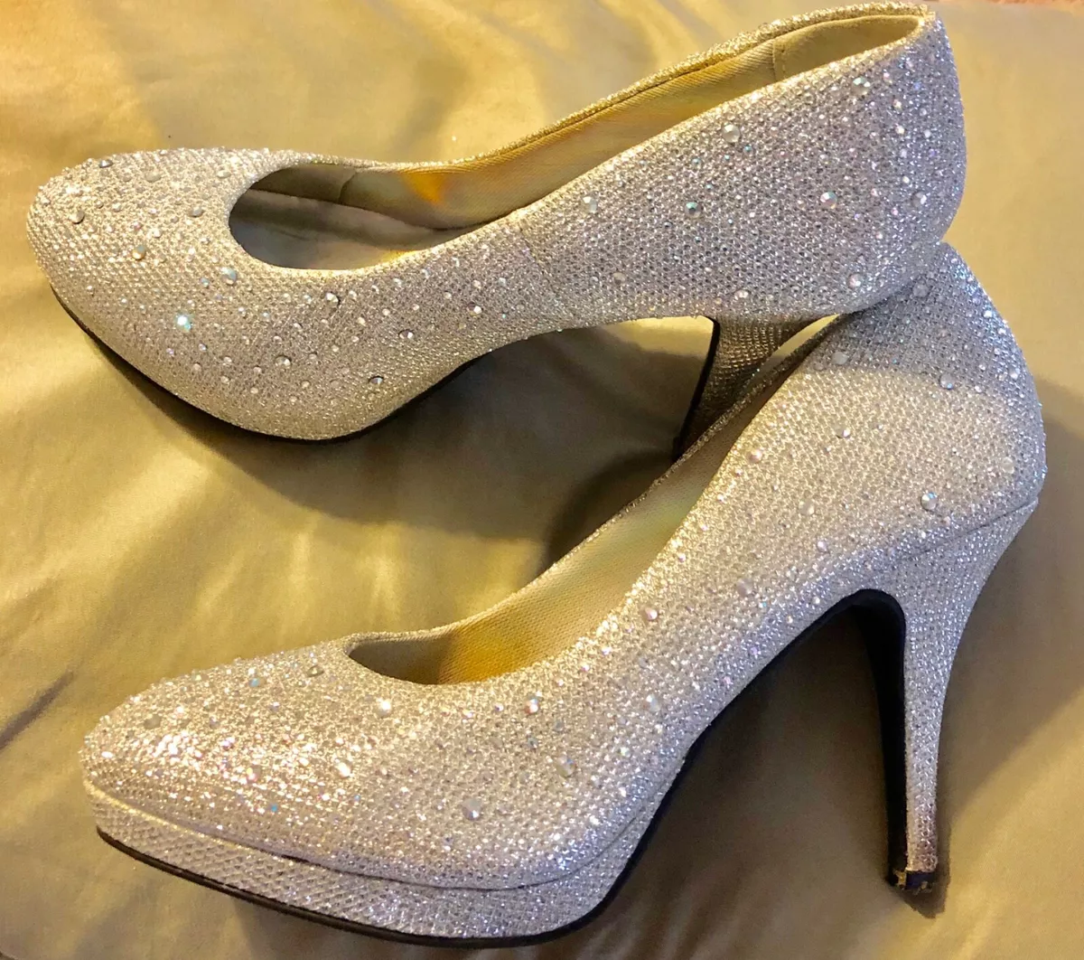 Women's Silver Heels & Shoes for Weddings, Prom