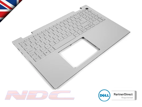 NEW Dell Inspiron 7500/7506 2-in-1 Silver Palmrest+UK ENGLISH Backlit Keyboard