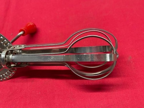 Batidor de mano de cocina de acero inoxidable Blue Whirl batidor de huevos, mango rojo ¡DE COLECCIÓN!! - Imagen 7 de 11
