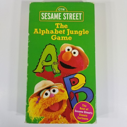 Sesame Street Alphabet Jungle Game VHS (1998) Elmo Zoe Telly Children ...