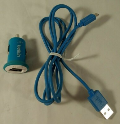 belkin cigarette lighter usb adapter Belkin Mixit Blue 12V USB Car Charger F8J002 Adapter Auto Charging Cable  Micro