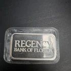 Regency Bank Of Florida Johnson Matthey 1oz Rare Vintage JM Silver Bar SN #0456