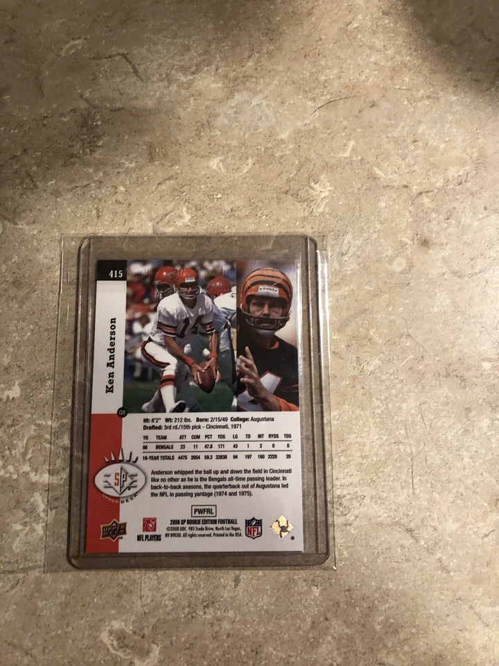 2008 SP Rookie Edition - Ken Anderson #415 - Image 2 of 2