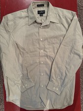 Eddie Bauer Button Shirt Beige Long Sleeve Wrinkle Resistant Men  s Size Large