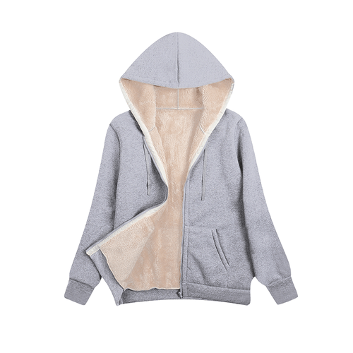 Damen Sherpa Fleece Sweatshirt - ultraweicher & warmer Winterpullover Hoodie - Bild 8 von 9