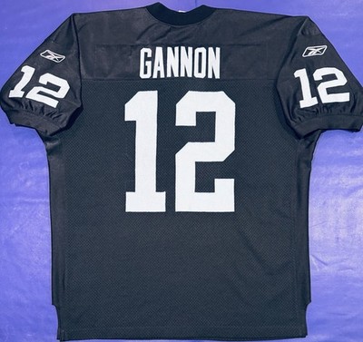 Authentic Rich Gannon #12 Oakland Raiders Helmet Tag  On Field Reebok Jersey 52
