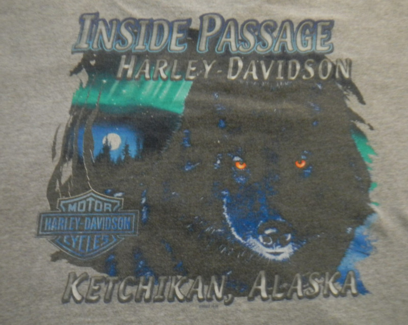 Harley Davidson Alaska Inside Passage XL Gray T Shirt