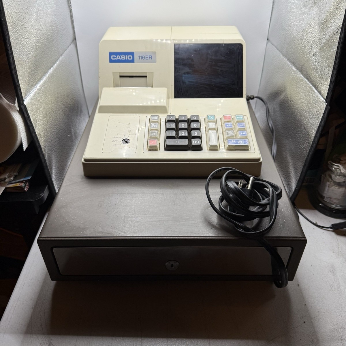 Casio 116ER Electronic Cash Register VINTAGE NO KEYS 79767509231| eBay