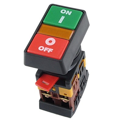 ON OFF START STOP Push Button Light Indicator Momentary Switch Red Green Power