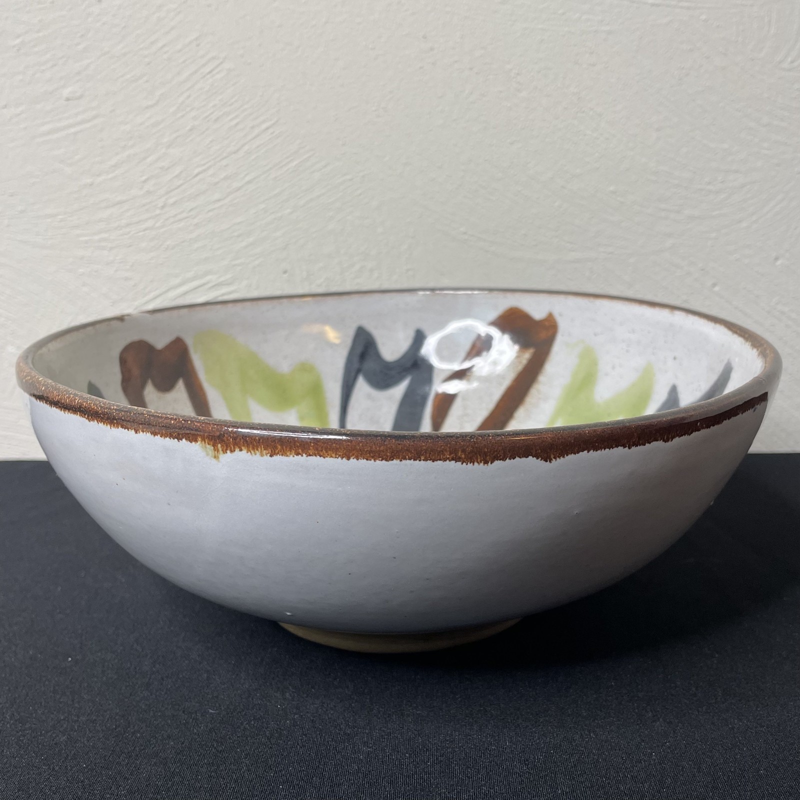 Vintage Mid Century Modern Martz Marshall Studios Bowl with Painted Design