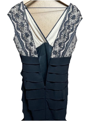 Jessica Howard Black Lace Bodice Artichoke Tiered Skirt Dress Size 12 - Picture 7 of 12