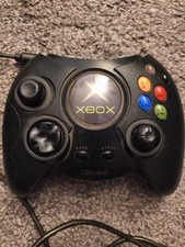 Original Xbox OEM "Duke" Black Controller with Breakaway Cable 