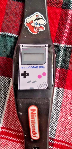 Vintage 1992 Sasco Inc. Nintendo Super Mario Game Boy Watch Black Doesn’t Work