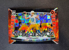 2025 Donruss Optic Justin Herbert Chain Reaction Black Pandora Prizm #d 143/149