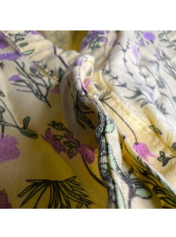 Basic Editions Yellow  Blouse Elegant Floral Top … - image 6