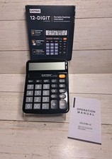 Calculator Desktop with Large LCD Display and Sensitive/Large Buttons 12 Digits