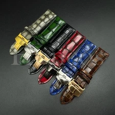 18 20 22 MM Leather Alligator Vintage Watch Strap Band Clasp Fits for Citizen US