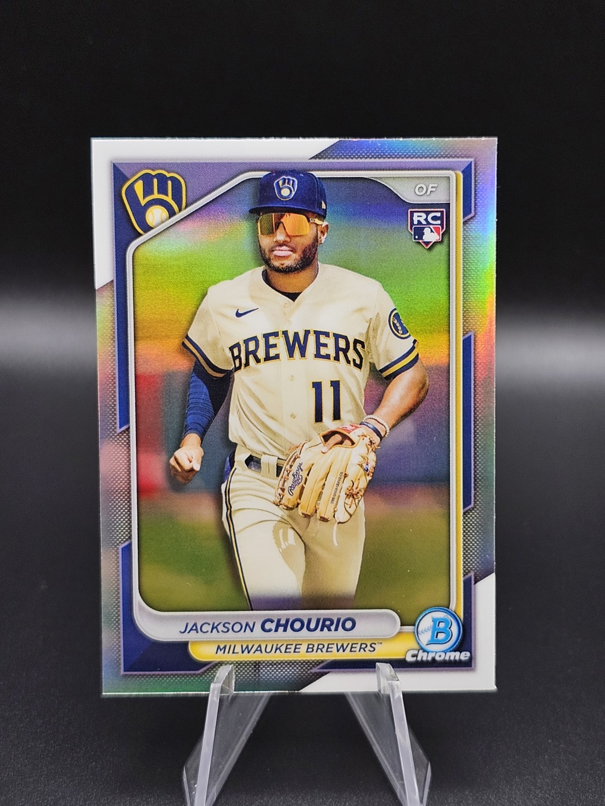 Jackson Chourio Rookie SP - 2024 Bowman Chrome, Image Variation Refractor #69