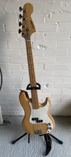 Columbus Electric Bass Guitar 4 String Wood Finish Used