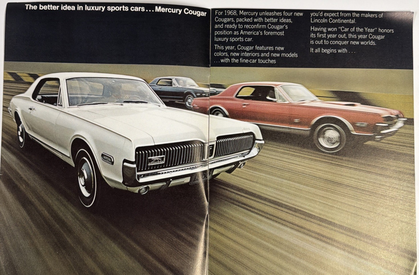 1968 Mercury Cougar Original Dealer Brochure thumbnail 2