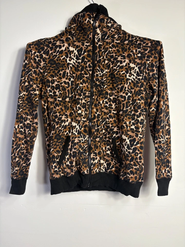 Rafaella Sport Jacket Women's Size PS Full Zip Leopard Print Fleece - Image 2 of 4