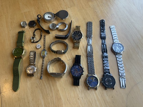 Assorted Untested Watches, Alarms, & Parts; Citizen, Westclox, Troika FOR PARTS