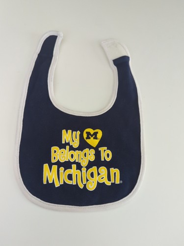 Bib for Baby  -  University of Michigan 'My Heart Belongs to Michigan' - Afbeelding 1 van 3