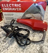 Vintage Chadwick Electric Engraver Red 1975 Works!