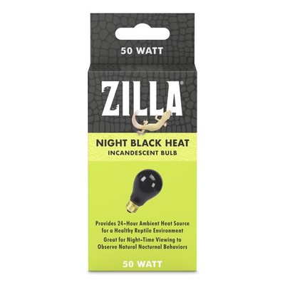 Zilla Incandescent Bulb, Night Black, Ideal for 50 Watts, Black 