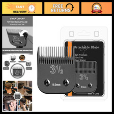 Professional Detachable Stainless Steel Clipper Blades Set - 3.5" Cut Length 3/8