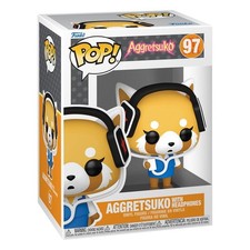 GW223c Sanrio POP! Figura Vinilo Animación Aggretsuko con Auriculares 9 cm Nuevo y EMBALAJE ORIGINAL