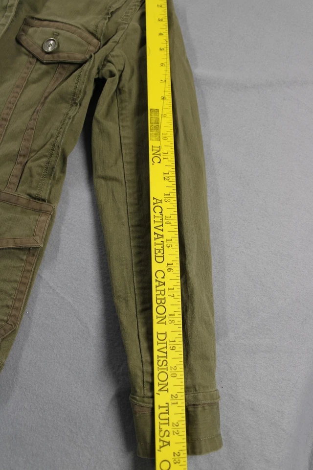 Chaqueta Marc by Marc Jacobs para mujer talla 2 verde ropa de trabajo utilitaria bolsillos de algodón Foto 3 de 4
