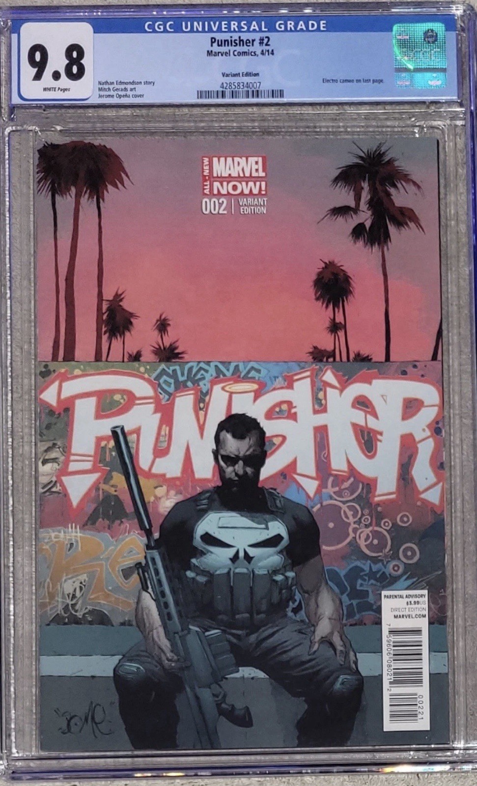 PUNISHER #2 CGC 9.8 - 1:50 Opena variant - 2014