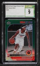 2019-20 Panini NBA Hoops Premium Stock Green Prizm Terance Mann CSG 9 Mint 09ot