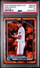 2024 BOWMAN DRAFT SAPPHIRE ED ORANGE #BDC38 NOBLE MEYER 12/25 PSA 10