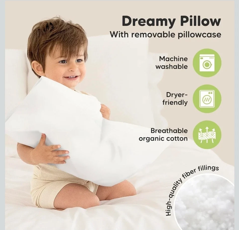 Almohada My Little Dreamy para niños pequeños - 13x18 lavable a máquina y apta para viajar Foto 4 de 4