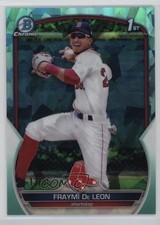 2023 Bowman Sapphire Edition Chrome Prospects Aqua 13/55 Fraymi De Leon 08jk