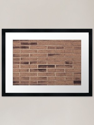 Backsteinmauer Bronze Muster gerahmt Ar gerahmt Wandbild Poster Leinwanddruck Bild