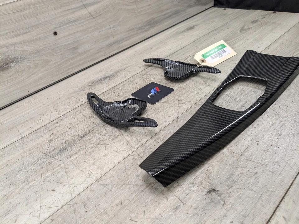 *Palancas de cambio de volante OEM BMW F30 F32 F33 F36 con moldura de consola central Foto 2 de 4