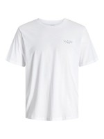T-Shirt JJ Rebel Herren Jrebian, Kurzarm, Crew Neck, Weiß, GrößE M