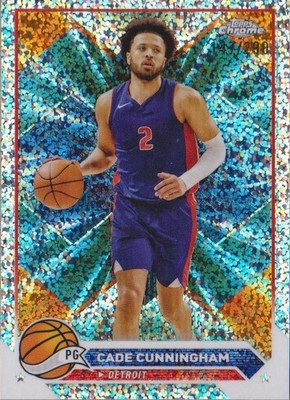 2023-24 Topps Chrome Speckle Refractors #107 Cade Cunningham #147/299 Pistons