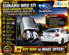 14-18 Subaru Wrx Sti Rear Exhaust System Resonator Muffler Down Pipe Tip Oemf2
