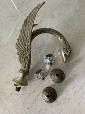 Antique Phylrich Swan Faucet Brass Gold Sink Tub Fixture With Handles