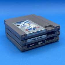 Nintendo NES Top Gun, Captain Skyhawk & Mission Impossible 3 Game Lot - Tested