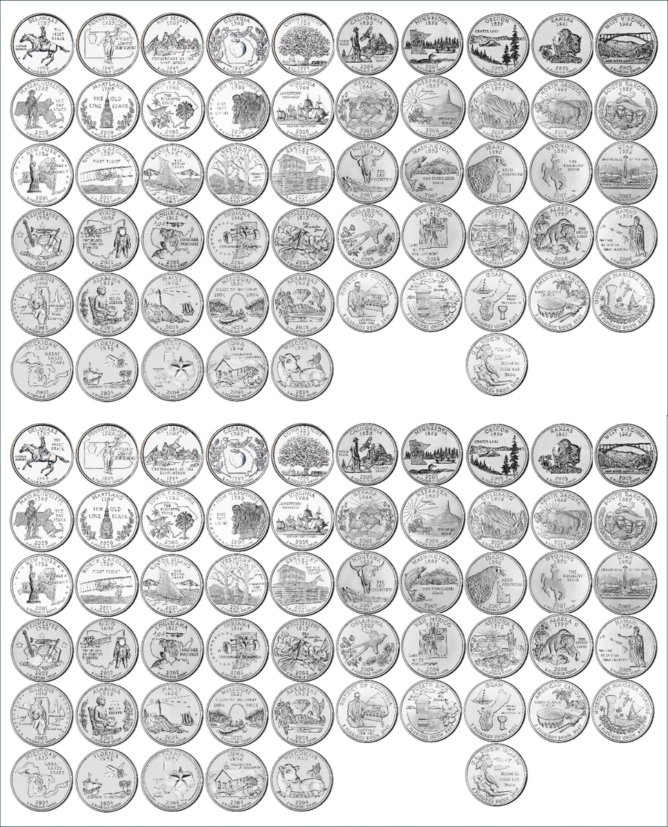 US 50 State Set Quarters 1999-2008 for sale | eBay