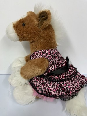 Build A Bear Pferd Stofftier Plüschtier mit Kleid Pony BAB Kuschel Teddy