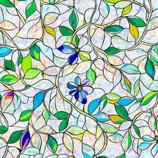 Window Privacy Film Stained Glass Decorative Static Cling Window Tint Sticker fo