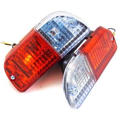 FOR MAZDA 808 RX3 RX-3 SAVANNA FRONT PARKING TURN SIGNAL LIGHTS RH&LH 
