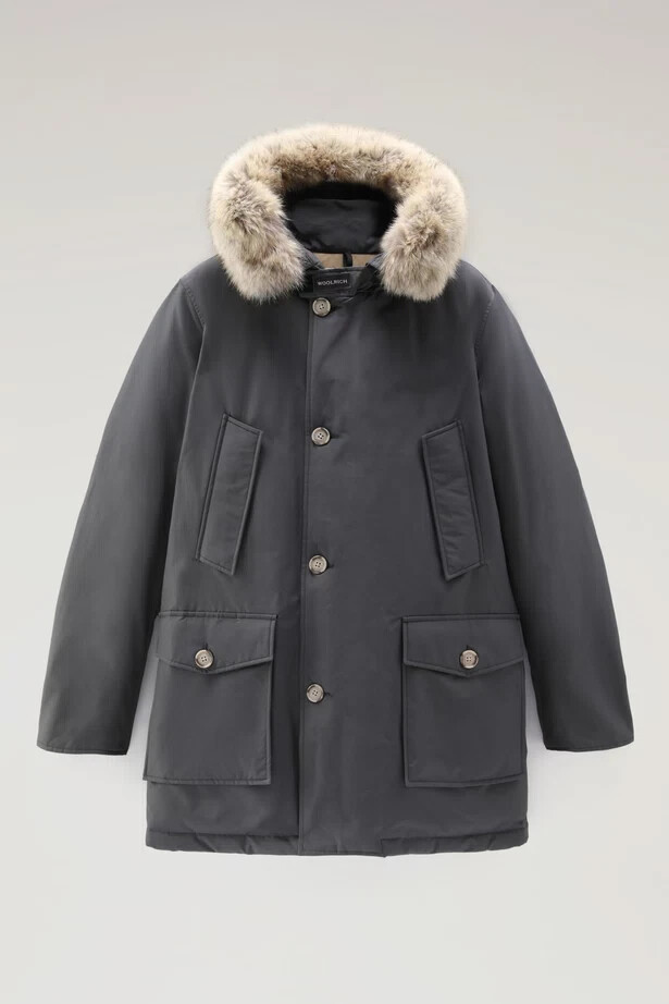 Woolrich Arctic Parka, Detachable Fur Trim - XS Shadow Gray (MSRP