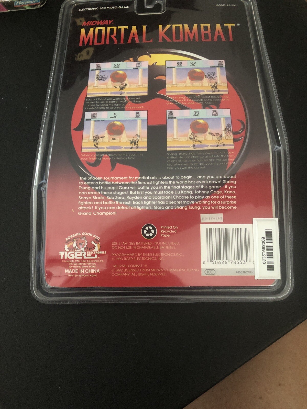 tiger electronics mortal kombat